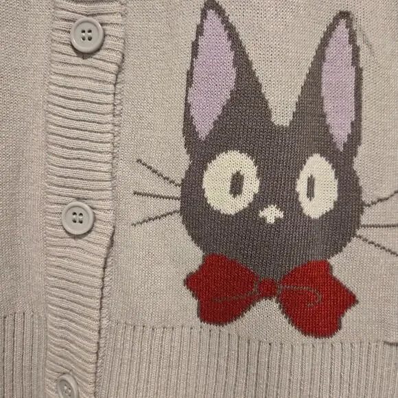 Her Universe Studio Ghibli Jiji Cardigan M Kiki's Delivery Service Anime Kawaii - Picture 4 of 8